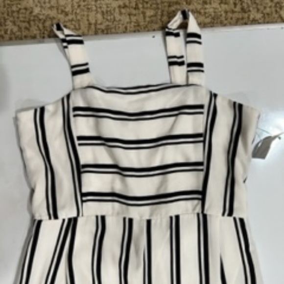 Soulmates Jumpsuit - Size L - Black and White Striped - Picture 4 of 5